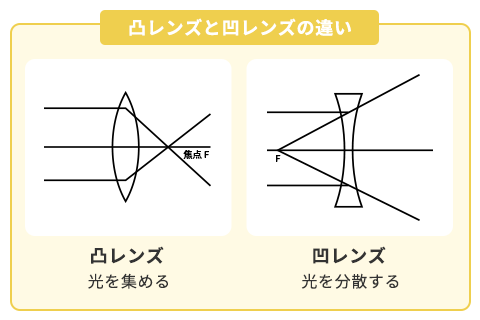 凸レンズと凹レンズの違い