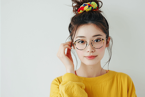 メガネを掛けた女性