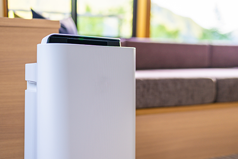 空気清浄機を置いている部屋