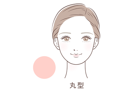 丸顔型イメージ