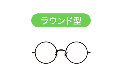 ラウンド型メガネフレーム