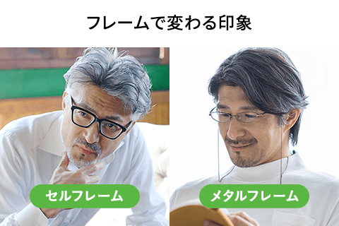 フレームによる見え方の違いイメージ